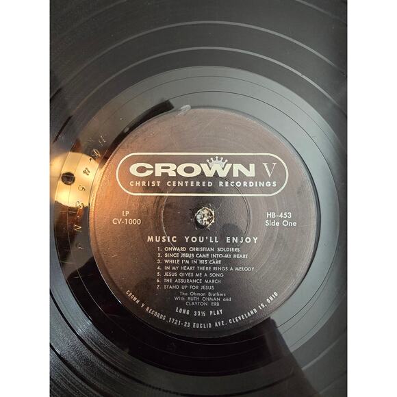 Music You'll Enjoy Crown V Christ Centered Recordings LP CV-1000 - Picture 5 of 7